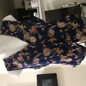 Floral button down sleeveless vest with tie back